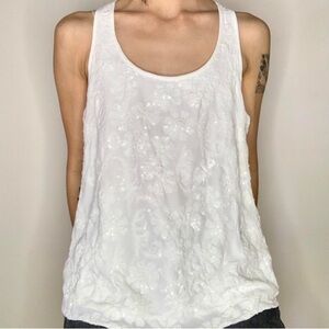 LUCKY BRAND Women Sleeveless Embroidered Tank Top | M